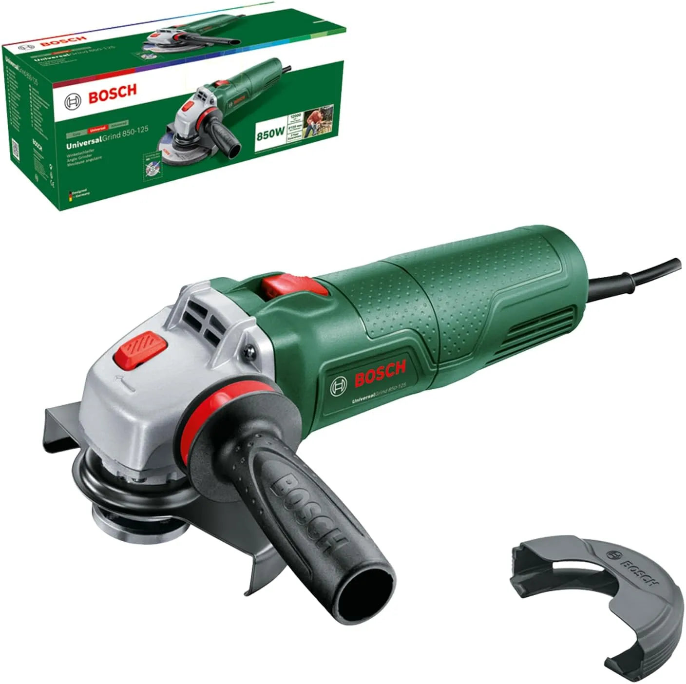Bosch Meuleuse d'angle pour tronçonner, ébarber et travailler les surfaces métalliques filaire UniversalGrind 850-125 pour la coupe et le: 125 mm