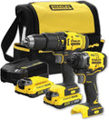 Stanley FATMAX SFMCK465D2S-QW Perceuse à percussion: sans fil, moteur sans balais, 18V, 2,0Ah