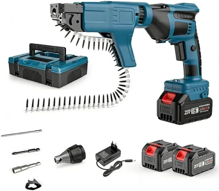 Tournevis électrique et visseuse électrique, sans fil, moteur sans balais, affichage LED, 21V, 3000mAh
