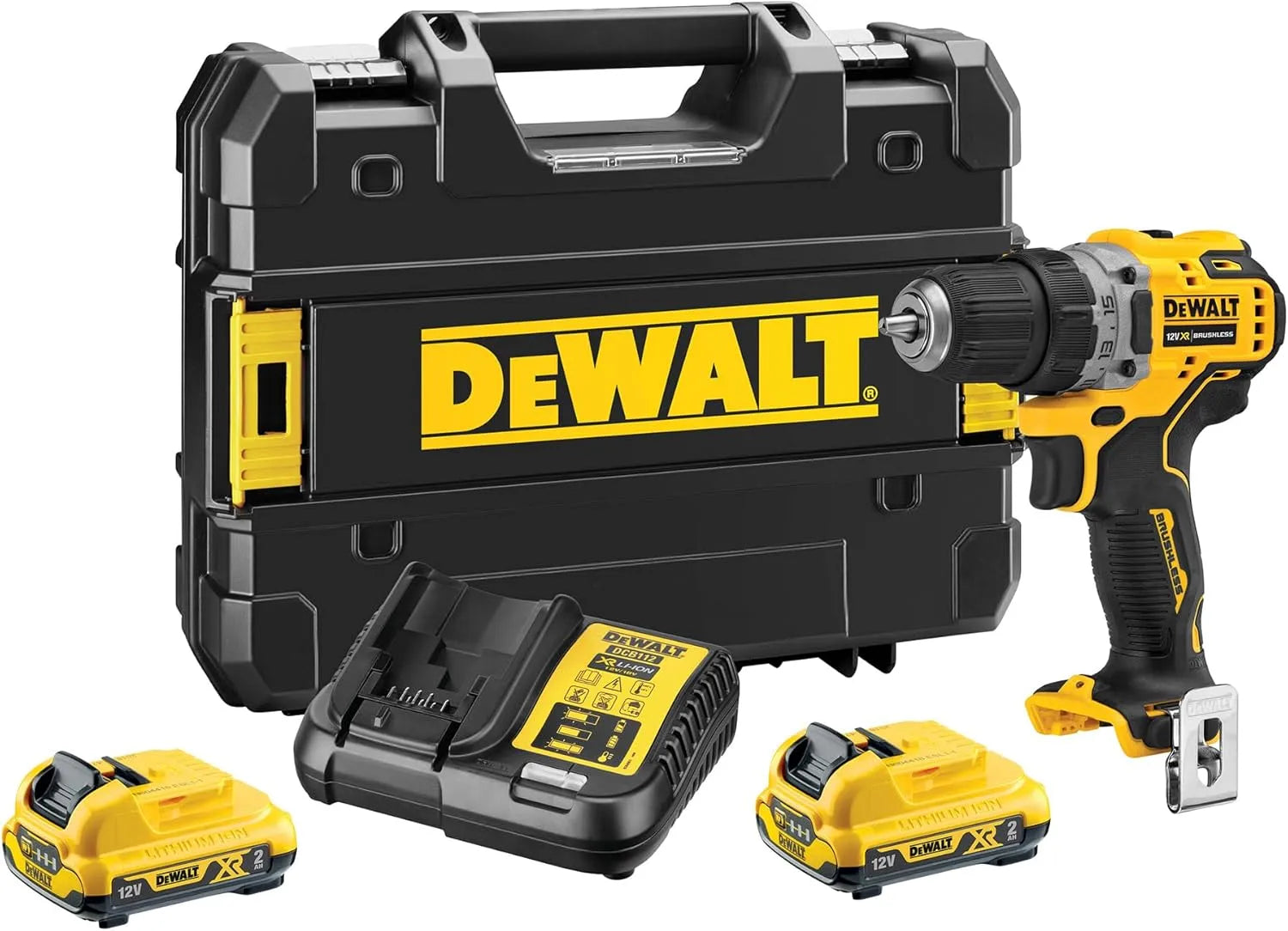 DeWalt DCD701D2-QW Perceuse-visseuse et visseuse électrique, TSTAK, moteur sans balais, 12V, 2Ah, 18V