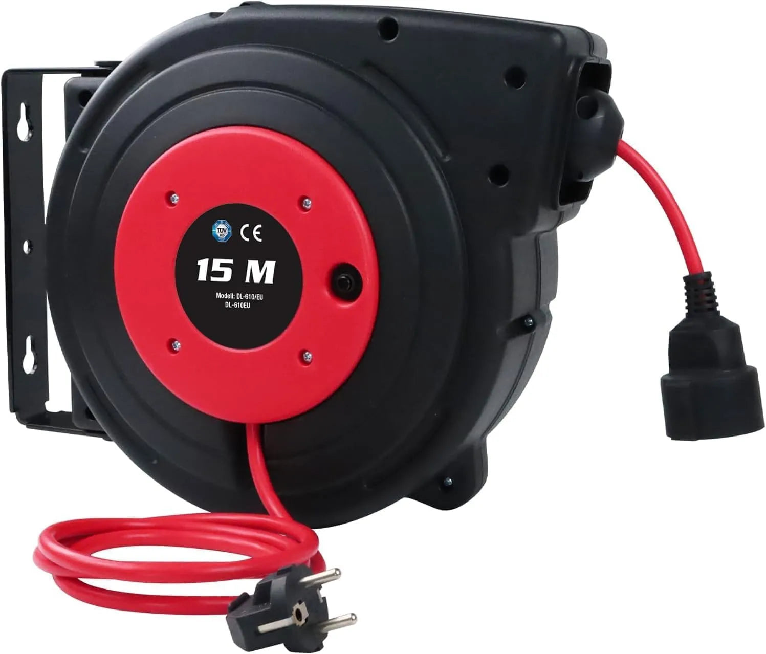 15m + 2m, 2300W tambour automatique de câble, Dévidoir Mural de Câble Électrique Automatique