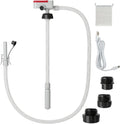 FANTASK Pompe de transfert de carburant électrique 3,2 GPM avec tuyau et 3 adaptateurs Rouge/blanc