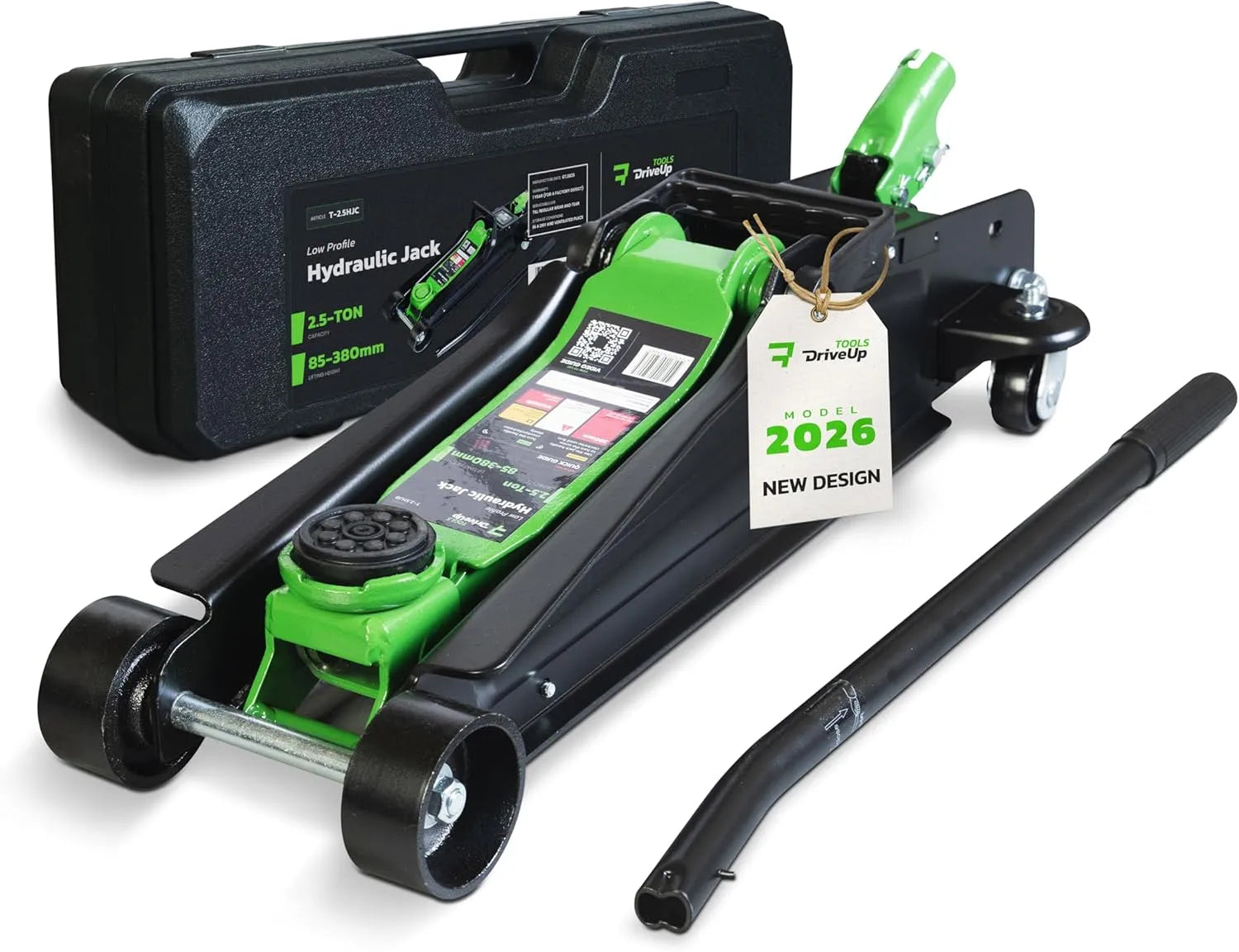 Cric hydraulique, SUV, format portable, 38 cm, 2500 kg, pour l'entretien automobile