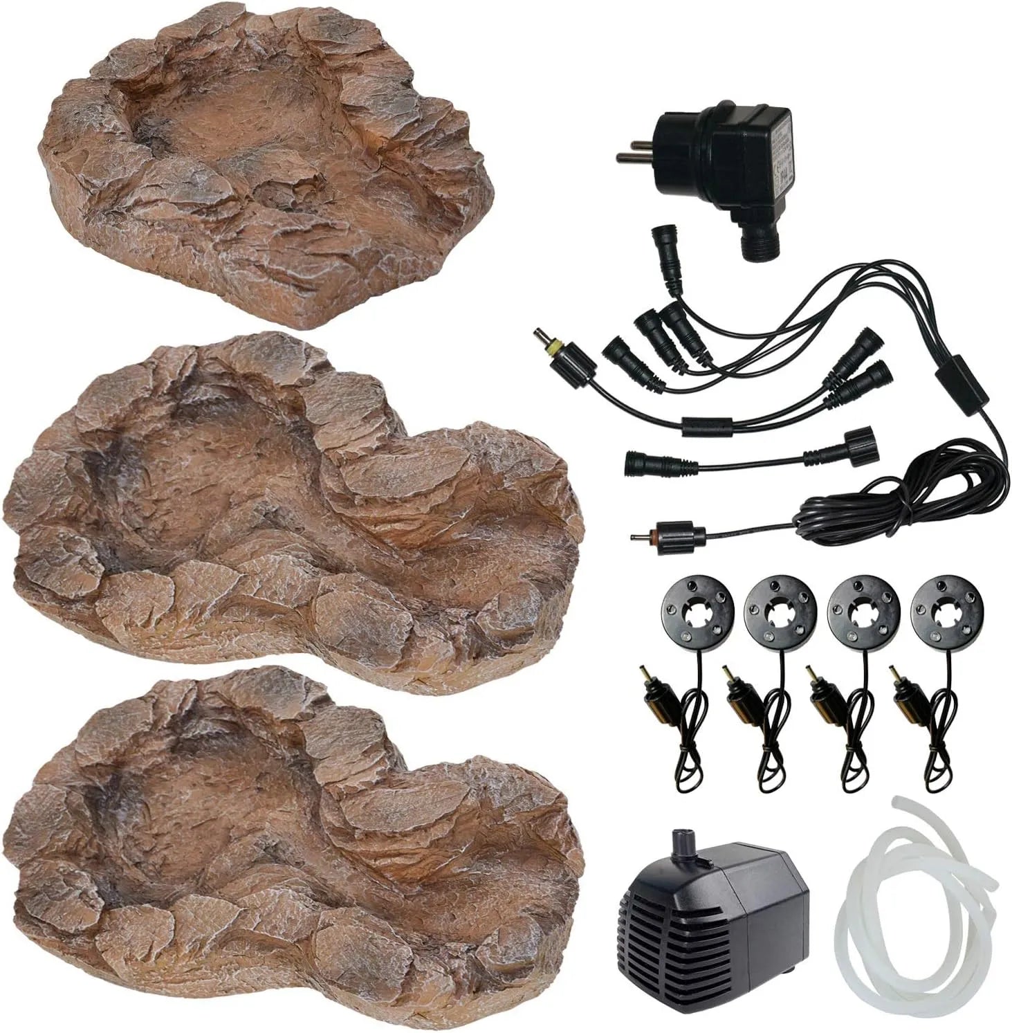 230V, Cascade d'eau, Cascade de Sources BACHLAUF QUELLBACH II avec LED