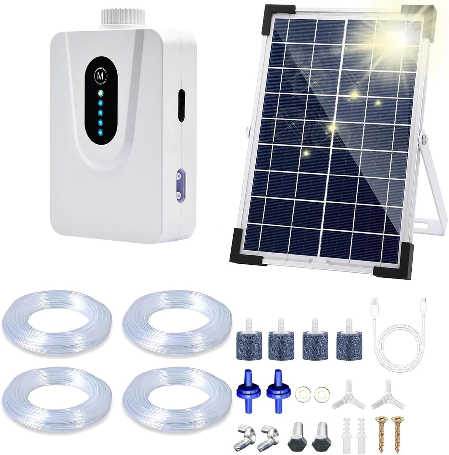 Pompe solaire pour bassin et pompe pour fontaine, avec batterie, 6 W, 6000 mAh, pour bassin et fontaine