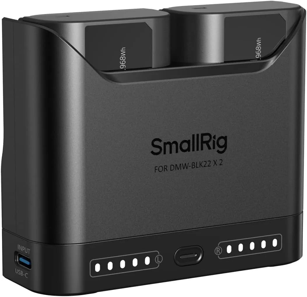 SMALLRIG DMW-BLK22 Chargeur intelligent de batterie et chargeur d'entretien, 1940 mAh, 22,5 W