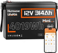 LiFePO4 Batterie lithium LiFePO4 et batterie solaire à décharge profonde, 314Ah, 4,19 kWh, pour camping et camping-car, alimentation solaire, avec BMS