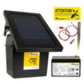 électrificateur solaire avec panneau 10W et batterie 12Ah, clôture électrique pour animaux jusqu'à 12 km