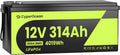 LiFePO4 Batterie lithium LiFePO4 et batterie solaire à décharge profonde, alimentation solaire, 314Ah, 4019Wh, 12V, 200A, avec BMS