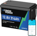 LiFePO4 Batterie lithium LiFePO4 et batterie solaire à décharge profonde, avec BMS, 314 Ah, 300 Ah, 12 V, 200 A, contrôle par application