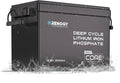 Renogy Mini LiFePO4 Batterie lithium LiFePO4 et batterie solaire à décharge profonde, 200Ah, 12V, alimentation solaire, avec BMS