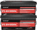 Lifepo4 Batterie lithium LiFePO4 et batterie solaire à décharge profonde, 100Ah, 2560Wh, 24V, avec BMS