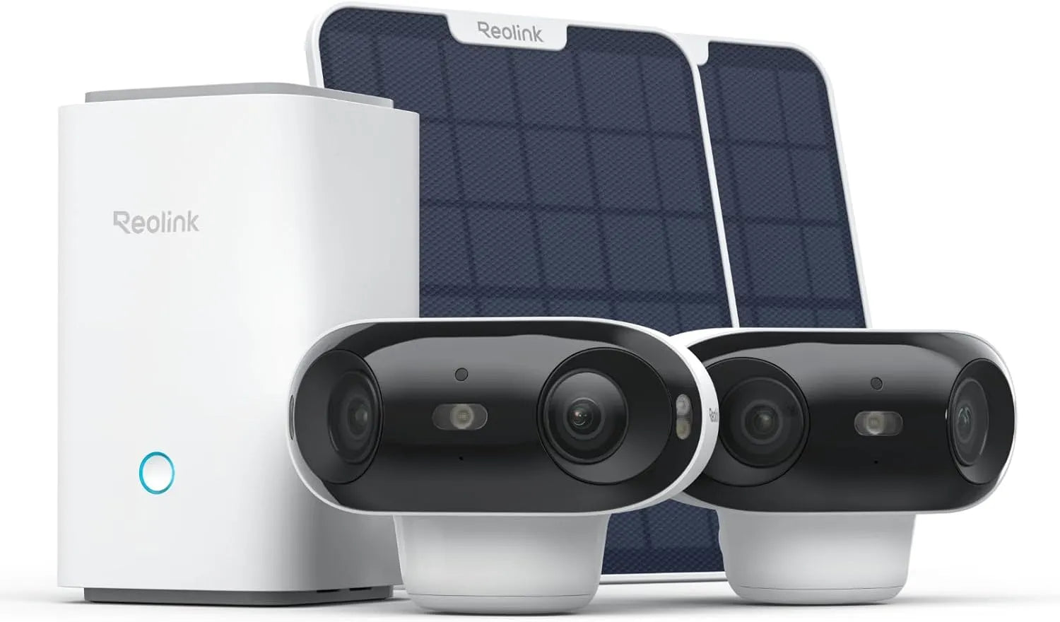 Vision Nocturne ColorX, Home Hub, Reolink 4K Kit Caméras Solaire 180°