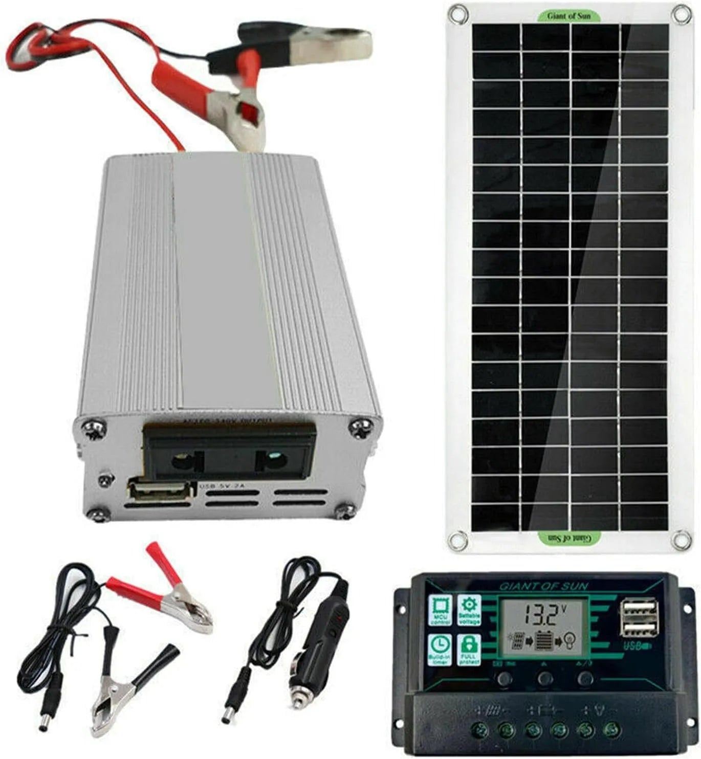 Panneau solaire et module photovoltaïque, 200 W, 12 V, 220 V, 100 A, pour camping et camping-car