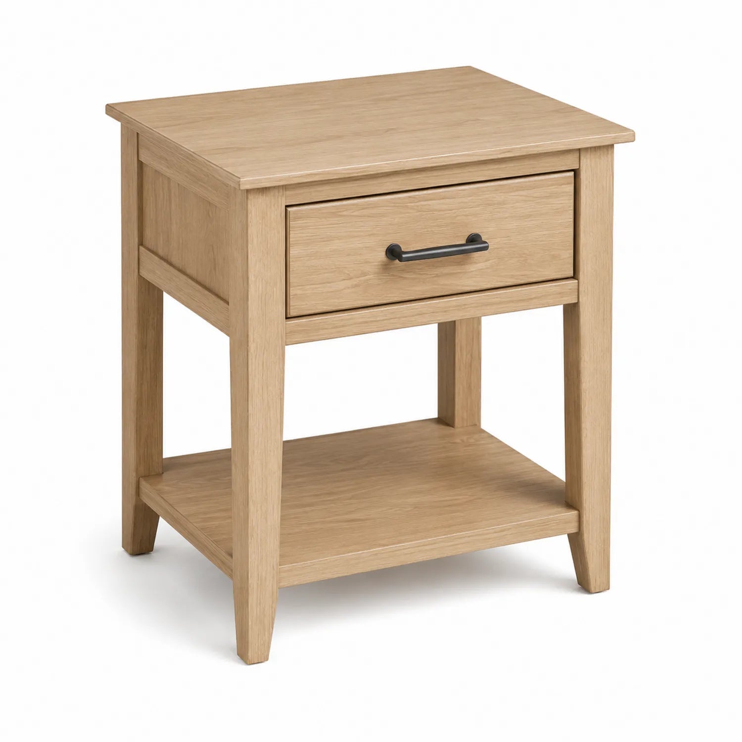 Table de chevet en bois avec tiroir et étagère 50x40x60 cm