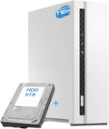 1 baies avec disque dur 6 To préinstallé, USB, SIMPLETEK - Système de stockage réseau domestique NAS avec 2 Go de RAM