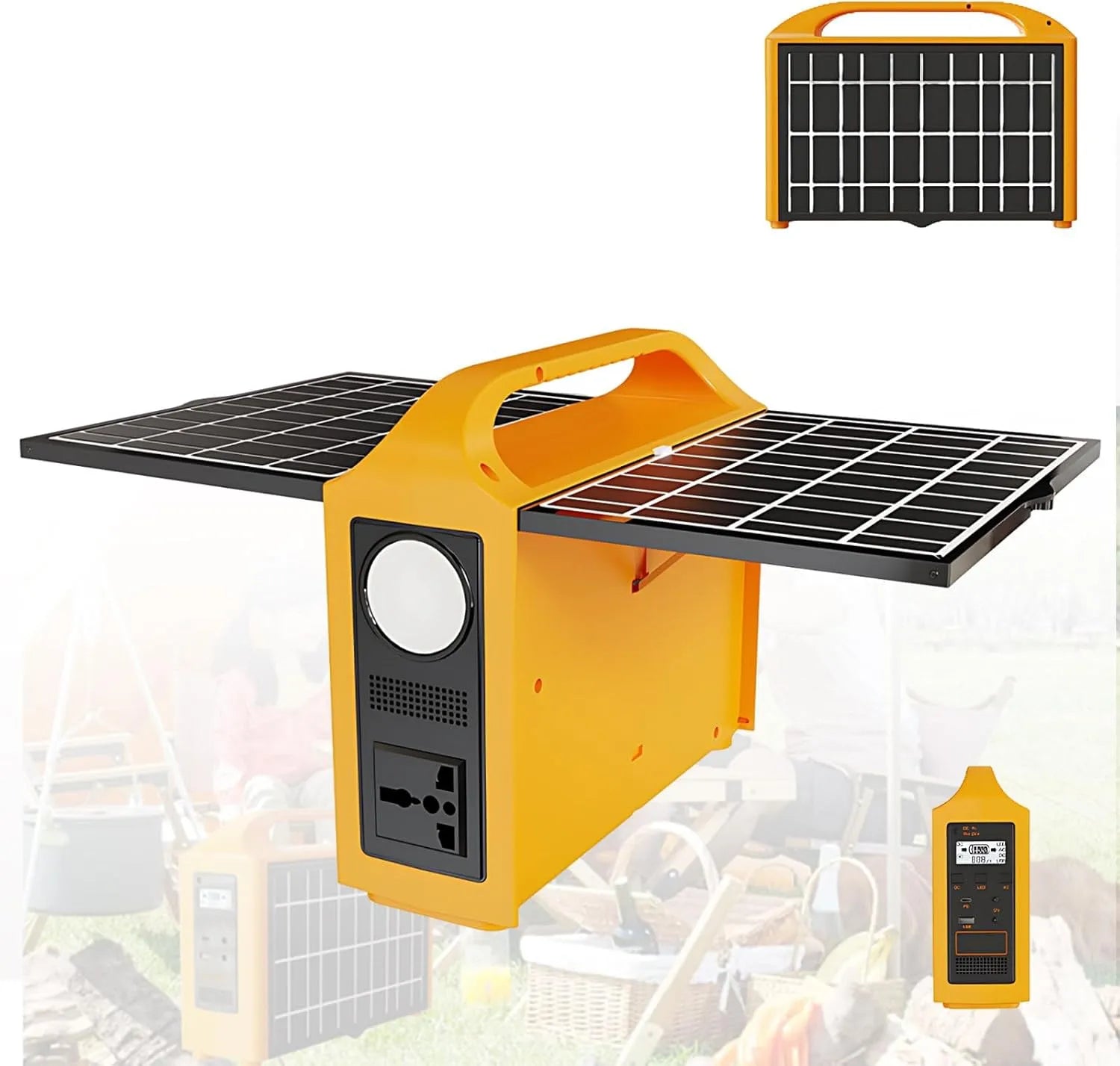 Station électrique portable et générateur solaire, 76.8wh, alimentation solaire, avec USB-C, 220v