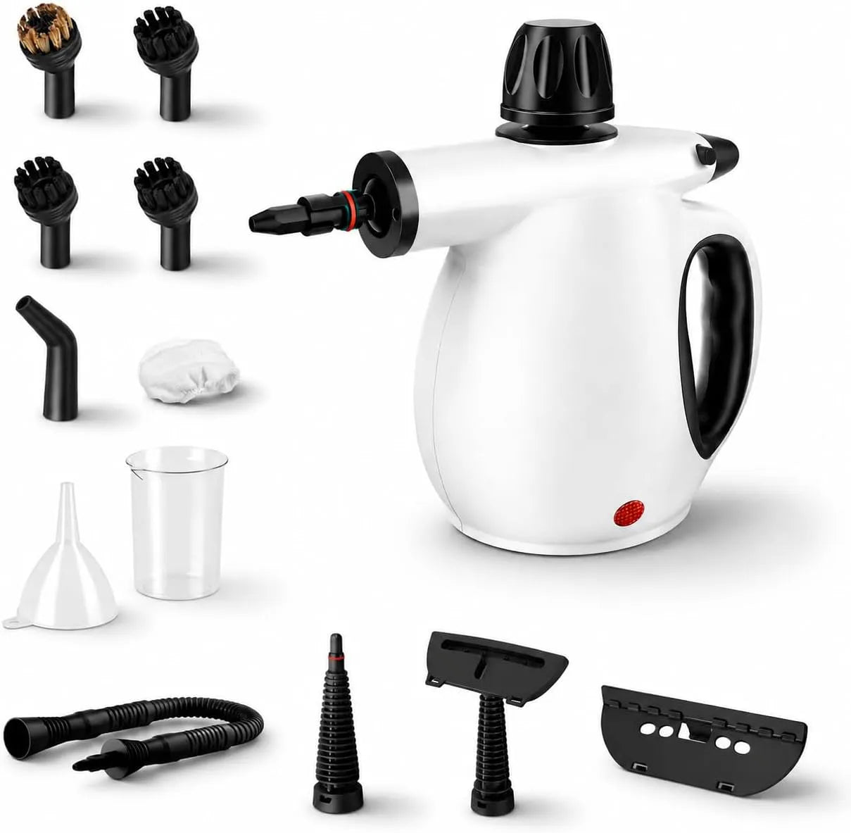 Robot lave-vitres, avec coussins, format portable, 350ml, pour l'entretien automobile, blanc