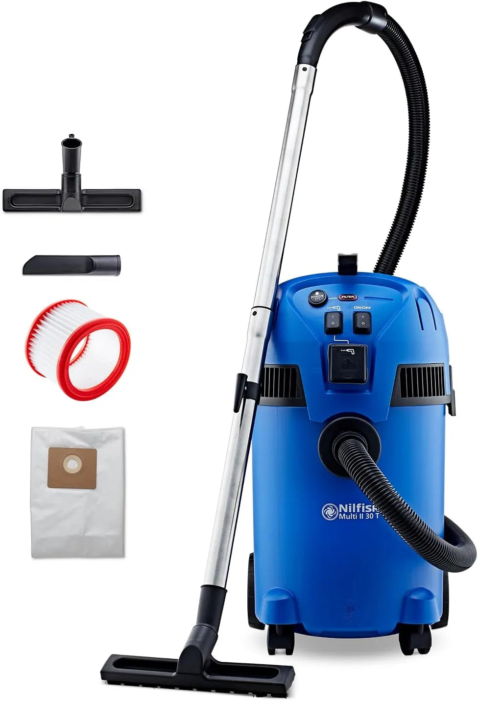 Nilfisk Aspirateur eau et poussière et aspirateur industriel, usage à domicile, 30L, 1400 W, pour l'entretien automobile