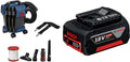 Bosch Aspirateur eau et poussière et aspirateur industriel, GAS, usage professionnel, set de 3,1.6m, 18V, 10 L, noir