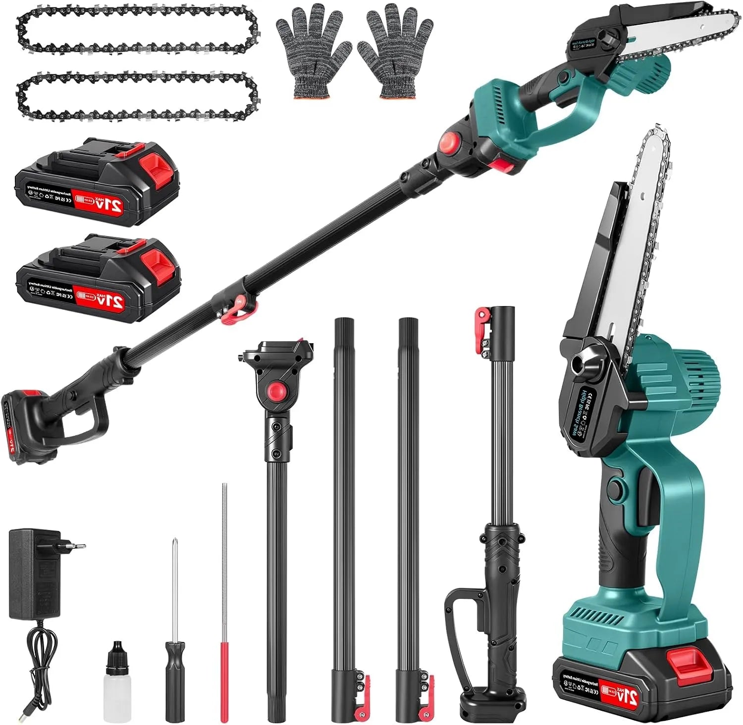 Électrique Coupe Branche Telescopique, manche télescopique, 2-in-1,2, 4m, 2000mAH