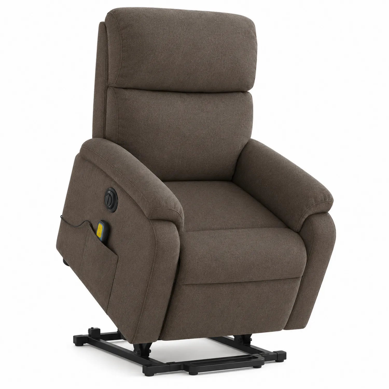 Fauteuil Relax Électrique en Polyester Marron