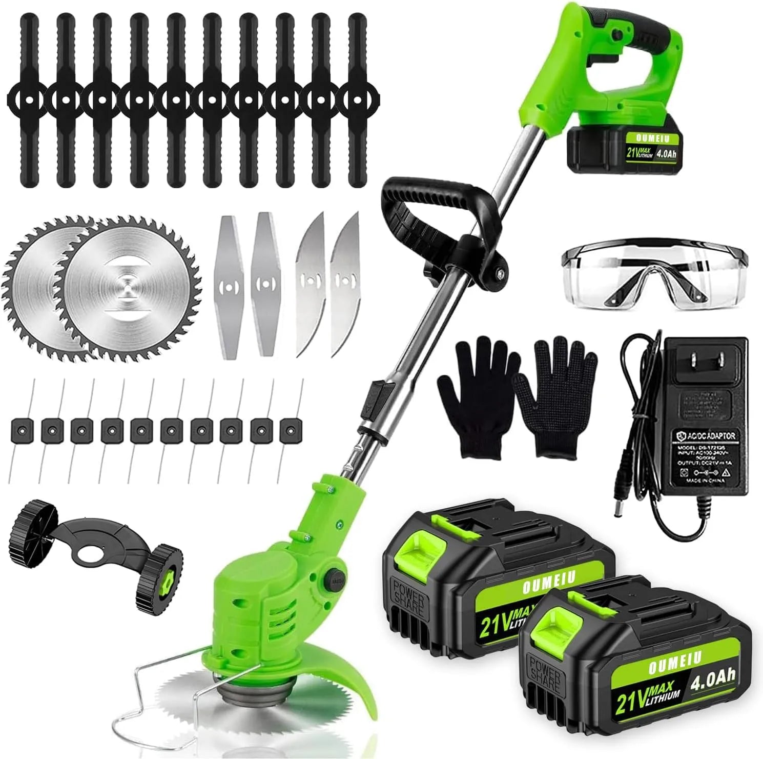 Coupe-bordures – sans fil, 21V, 4.0Ah, pour l'entretien du jardin