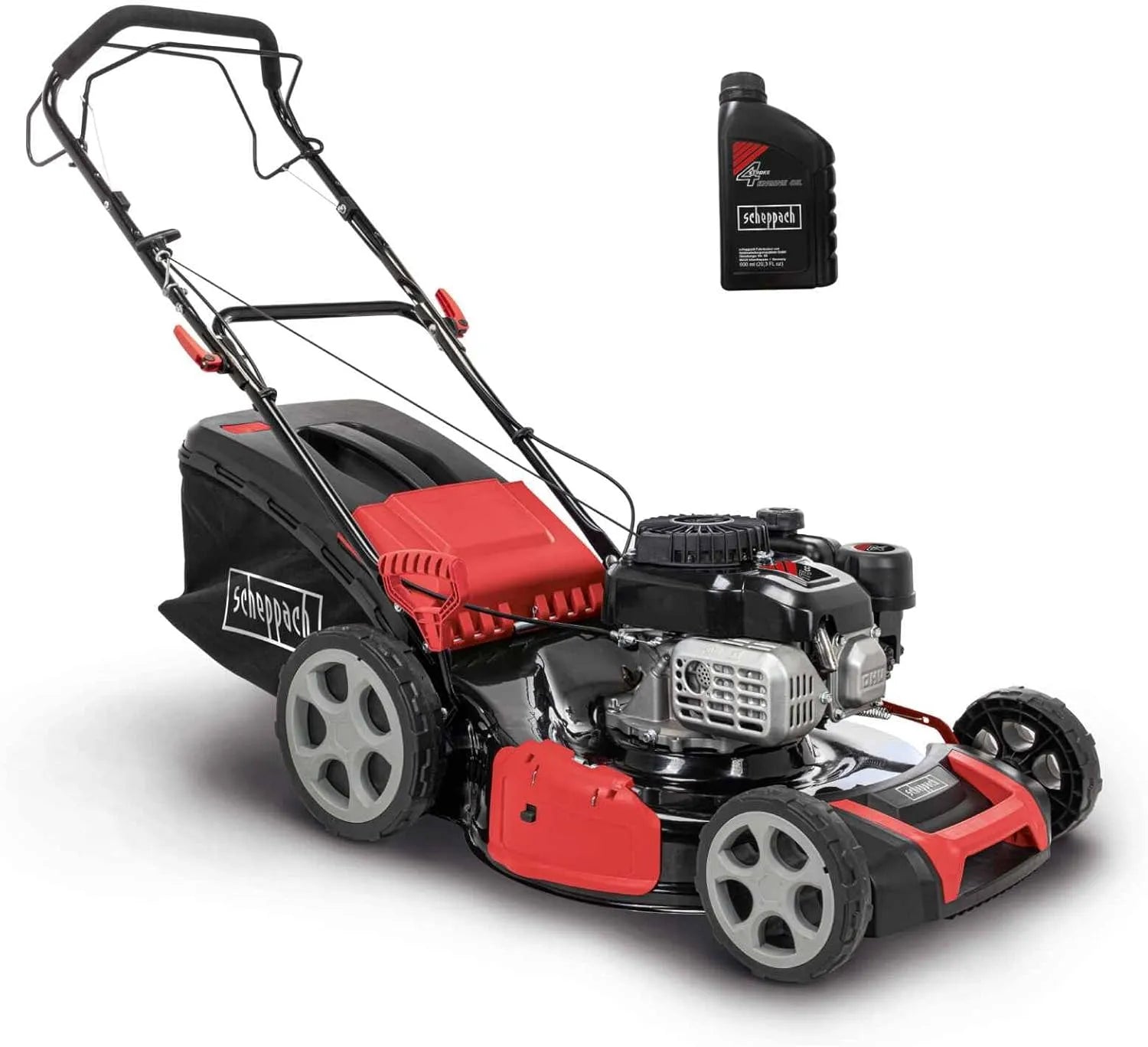 Scheppach MS180-51 Moteur à essence, moteur pour tondeuse: hauteur réglable, 51 cm, 1600 m, 4,0 KW, pour l'entretien du jardin