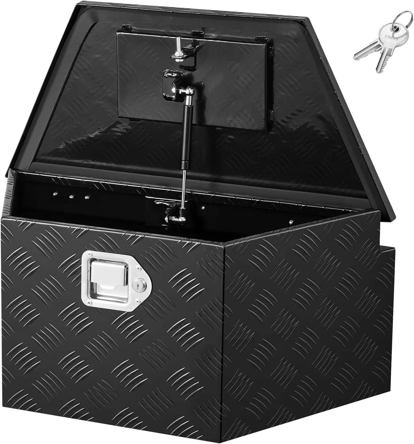 VEVOR Caisse à outils et mallette à outils – avec rangement, en aluminium, 66 × 33 × 30,5 cm, noir