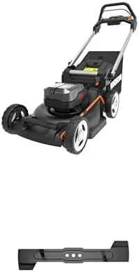WORX WG749E Tondeuse à gazon: sans fil, moteur sans balais, 46cm, 500m, 40V, 55 L, pour l'entretien automobile