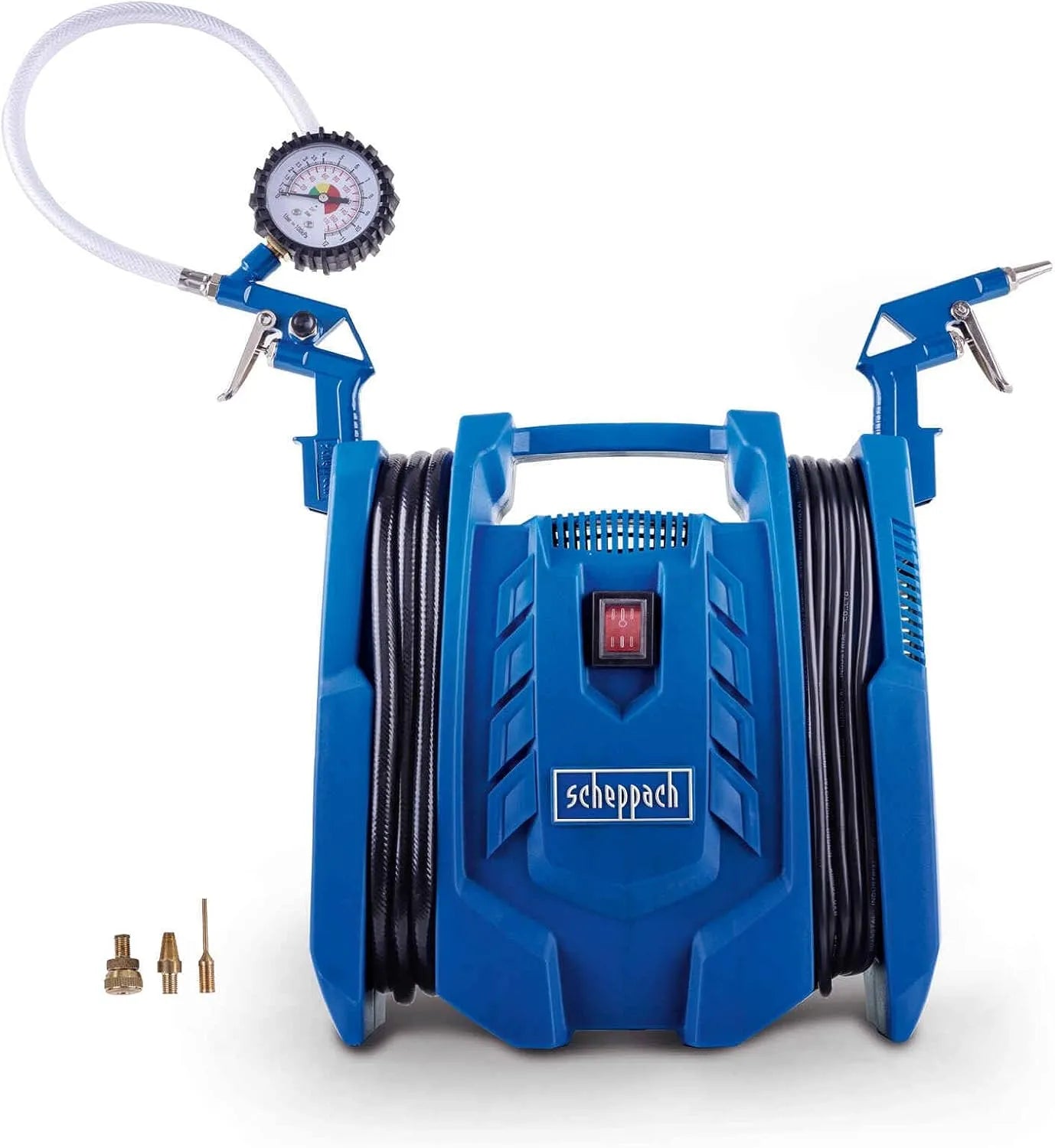 Scheppach Compresseur pour alimenter les outils pneumatiques et réaliser divers travaux d'atelier d'air: format mobile, 230 V, 8 bar, 1100 W