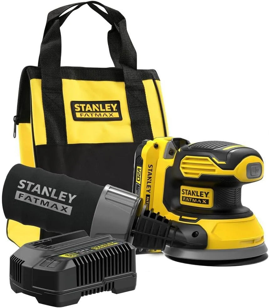 Stanley FATMAX SFMCW220D1S-QW Ponceuse excentrique: sans fil, 18 V, 2 Ah