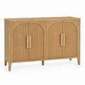 Buffet en bois avec portes rainurées 120x40x80 cm