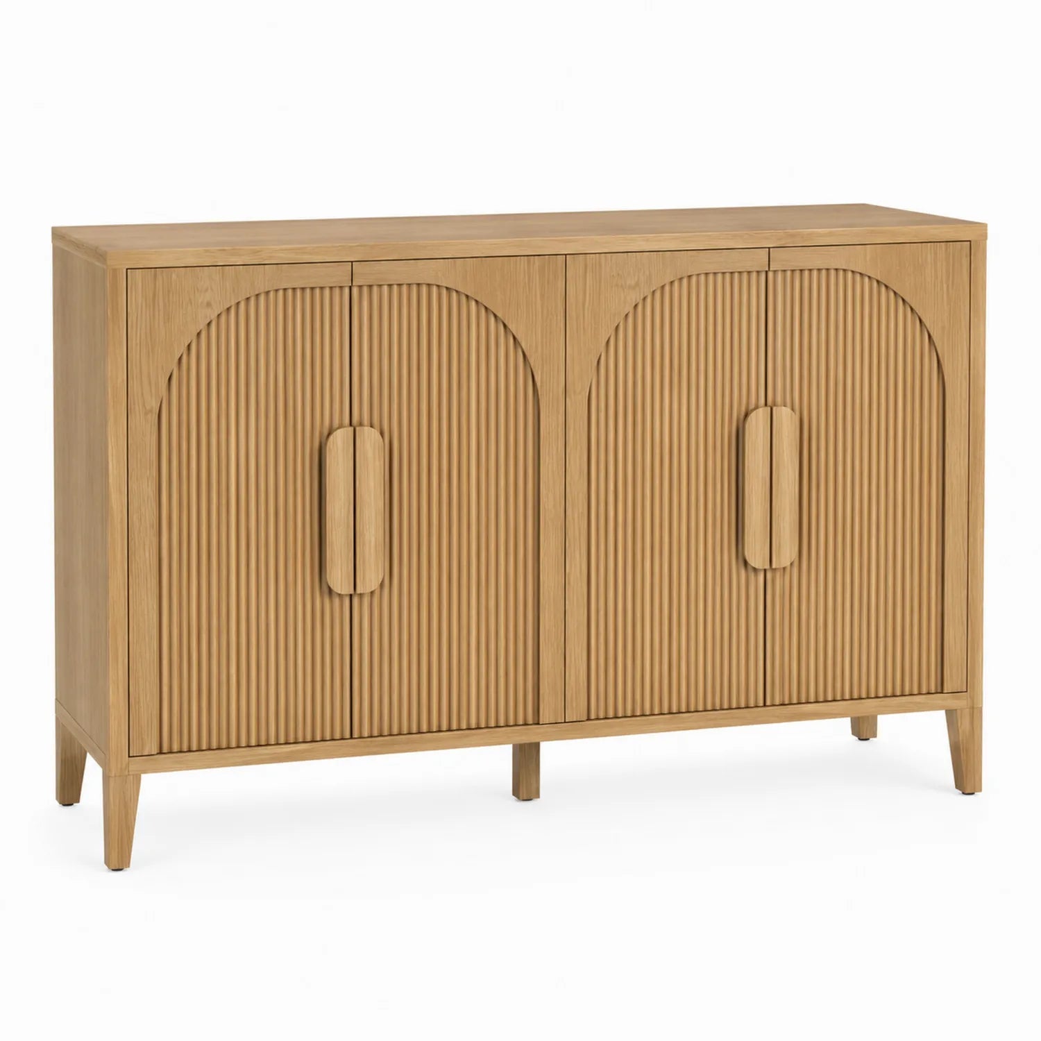 Buffet en bois avec portes rainurées 120x40x80 cm