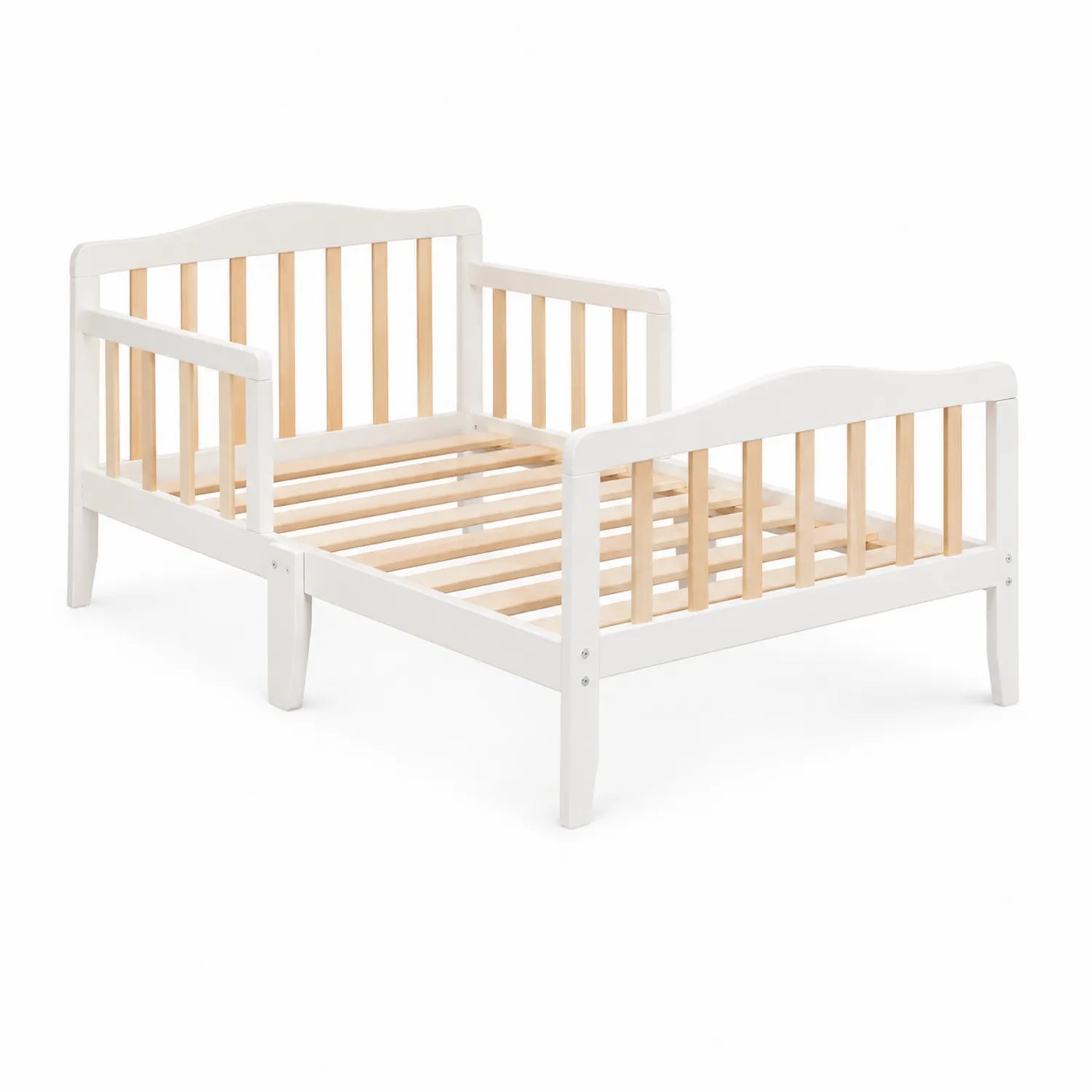 Lit Enfant en Bois avec Barrières de Sécurité Blanc 140x70 cm