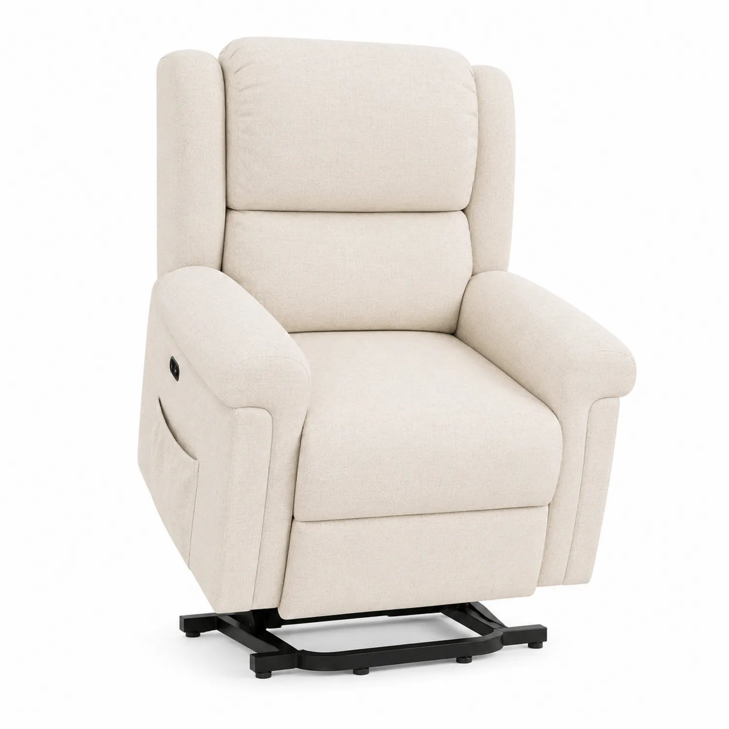 Fauteuil inclinable en tissu polyester Beige