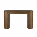 Table console en bois massif brun 120 cm
