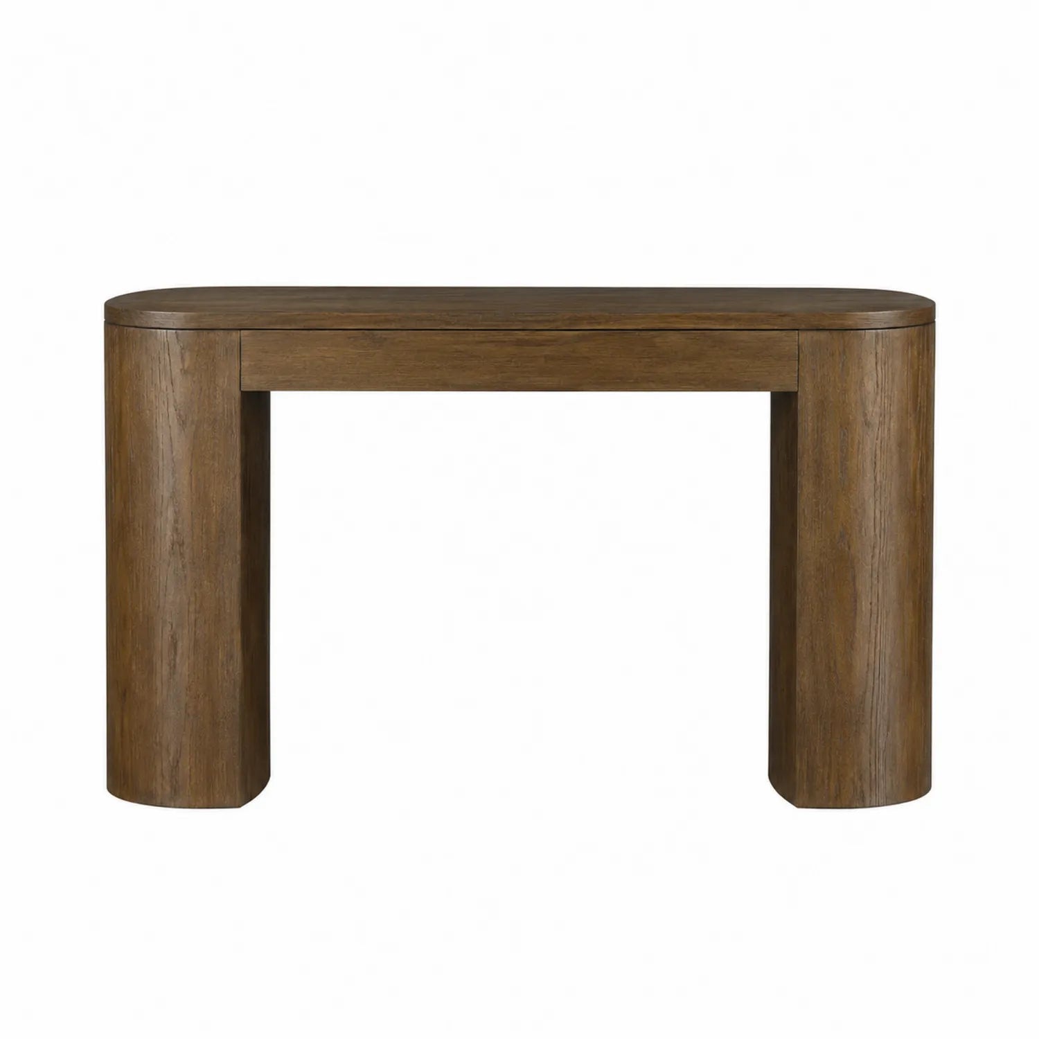 Table console en bois massif brun 120 cm