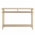 Table console en bois de chêne beige