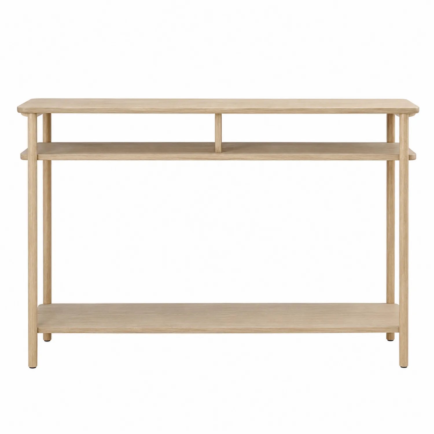 Table console en bois de chêne beige